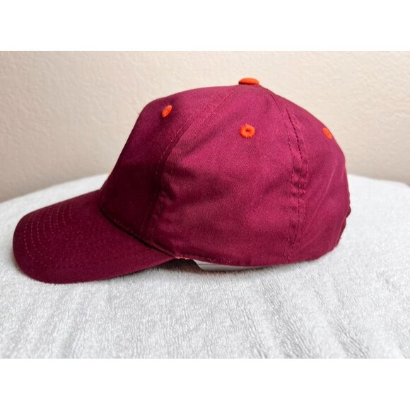 Virginia Tech Hokies Maroon & Orange Snapback Hat Embroidered Mascot NCAA - Picture 2 of 10